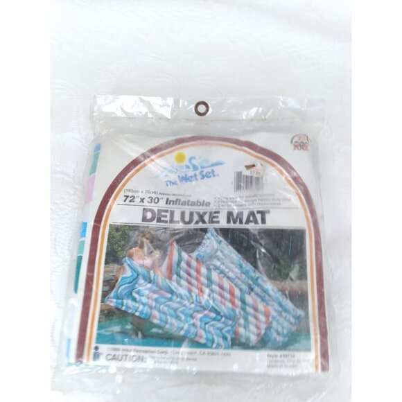 Vintage 1988 Intex The Wet Set Deluxe Mat Float 72"× 30"  59712 NOS Unopened - Picture 1 of 16